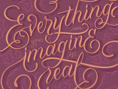 Everything You Can Imagine custom lettering design dribbble freethrow hand lettering illustration lettering procreate
