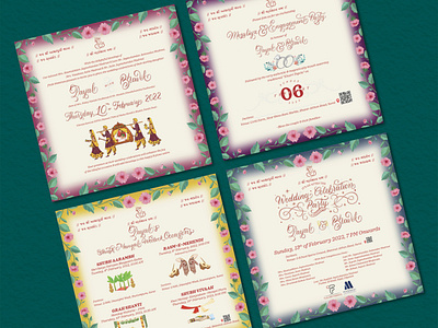 Indian Wedding Invitation Card custom lettering design dribbble freethrow hand lettering illustration indian indian wedding invite lettering procreate wedding card wedding invitation