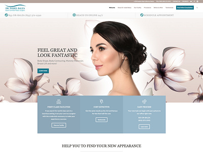 Dr. Isabel Balza - Plastic Surgeon (website) branding design digital imaging logo website