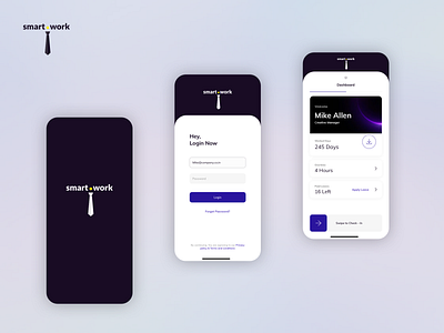 Smart Work app design ui