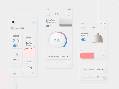 Smart Home App appdesign mobileapp smarthome ui