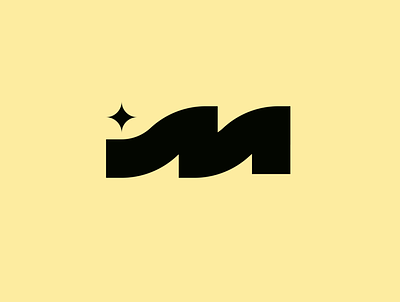 M logo branding icon logo star thick