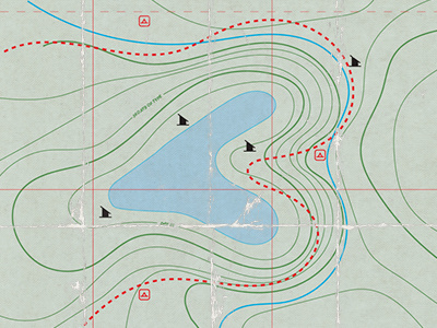 3 Hike 3 36 days of type hiking lines map three topo topography trail