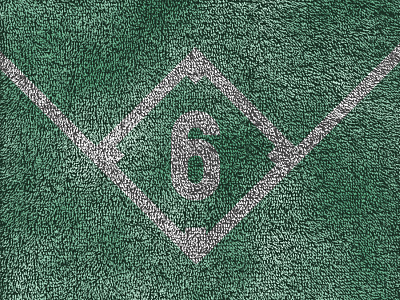 6: Rally Towel 36 days of type 6 baseball character cloth diamond six towel