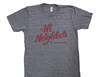 Hi Neighbor Shirt apparel clothing hello lettering neighbor script shirt t shirt texture