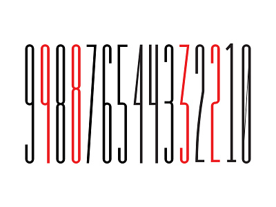 Tall Condensed Numbers alternates condensed numbers tall type typography