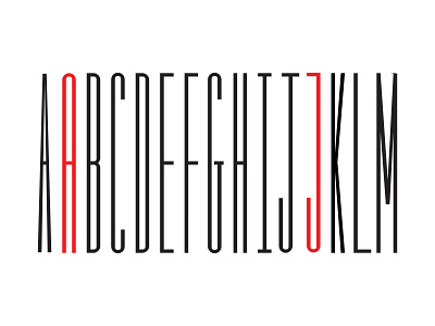 Tall Condensed A–N alternates condensed tall type typography uppercase