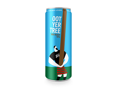 Oot Yer Tree alexandria beer caber toss can craft beer kilt oot yer tree packaging scottish virginia wee heavy