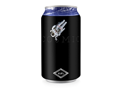 day #58 Cosmic IPA beer can cosmic delaware diamond state packaging space spacesuit