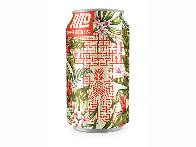 day #67 Pineapple Saison beer can dole hawaii hilo maze packaging pineapple