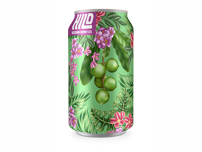 day #70 Macadamia Brown beer can hawaii hilo macadamia nut packaging