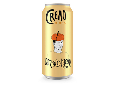 day #97 Pumpkinhead beer bowl cut can connecticut haircut illustration packaging pint porter pumpkinhead