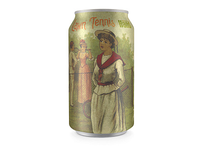day #130 Lawn Tennis beer can lawn tennis packaging rhode island tennis vintage