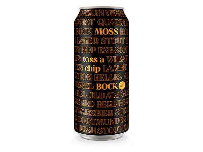 Toss A Chip beer can cow chips oklahoma packaging toss a chip turd typography