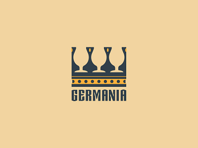Germania Logo beer brewery crown germania logo tulip glass
