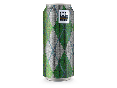 Plus Four argyle beer can golf packaging sock south carolina