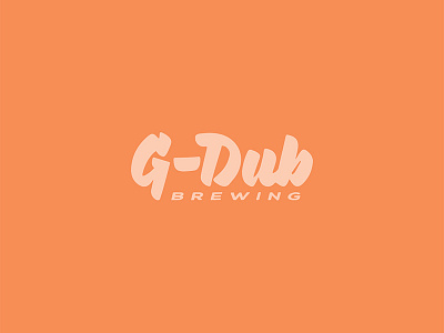 G-Dub beer brewery brush logo mark script sign painter