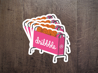 Money Ball basketball dribbble money ball playoff rack sticker mule three point contest