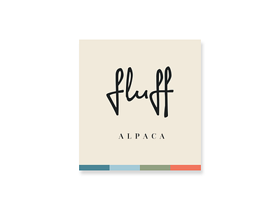 Fluff "Flag" alpaca branding clothing flag identity logo sign