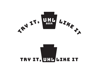 Uhl logo/tagline arch beer brewing keystone logo tagline