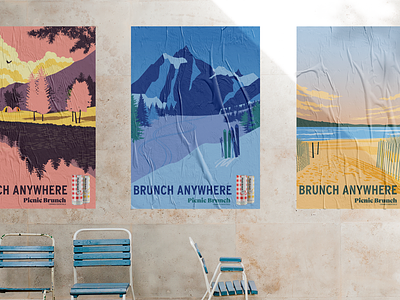 Picnic Brunch posters alcohol beverage branding canned cocktail cans cocktail poster