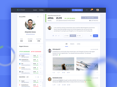 Cryptocurrency Social Network cryptocurrency mentalstack ui ux web