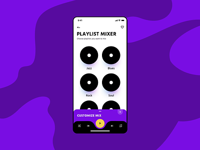 Playlist Mixer App Concept animation application design interaction ios mentalstack mobile music music app playlist ui ux