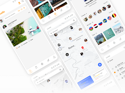 Trivelle | Travel App UX & UI Case Study app landing page ui ux web design