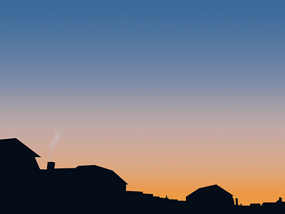 Dusk over Shooters Hill gradient color gradients illustration vector