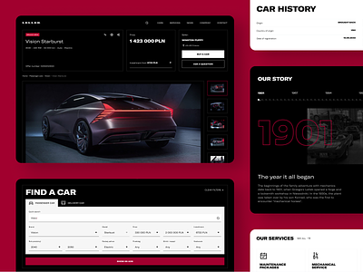 Lellek - E-Commerce app automotive black car ecommerce flat l lellek minimal minimalistic mobile modern pattern product red shop ui web webdesign 插图