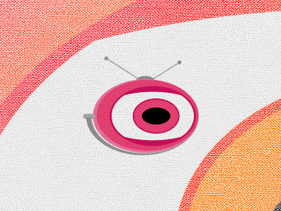 content channel digital eye logo retro tv