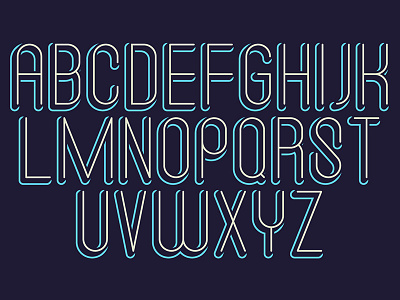 Uxie alphabet font layered lettering type typeface typography