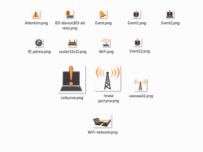 Icons attention design icons router wifi