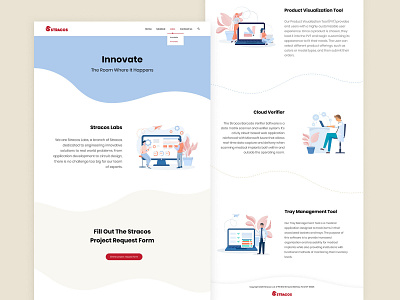 Innovate page app design illustration minimal ui ux vector web website