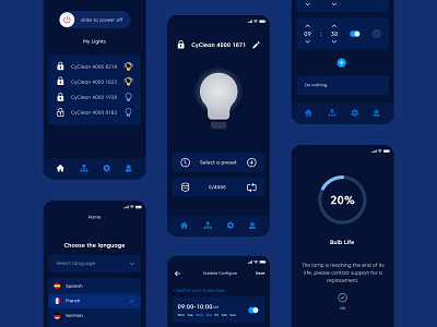 UI/UX for the light product app branding design illustration ios mobile product design typography ui ux vector