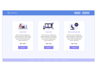 Services page design ui ux web website