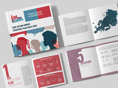 Aids Action Europe Strategic Plan 2022-2026 book design strategic plan design