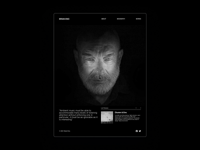 Brian Eno - Web Page Design