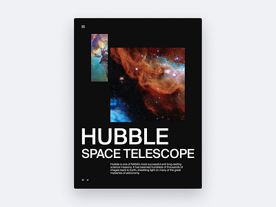 Hubble space telescope - Web Page Design black design desktop figma minimal page ui ux web web design website