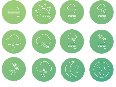 Weather icons_2 icon design icons weather weather icons