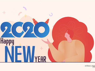 happy new year design illustration vector