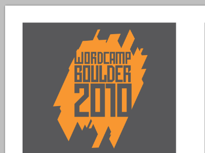 T-Shirt boulder flatirons gray orange tshirt wordcamp wordpress