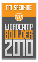 Speaker badge boulder conference speaking wordcamp wordpress