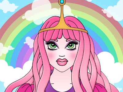 Ruler of the Candy Kingdom adventure time bonnibel candy kingdom pink princess bubblegum rainbow