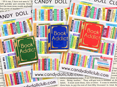 Book Addict Hard Enamel Pins