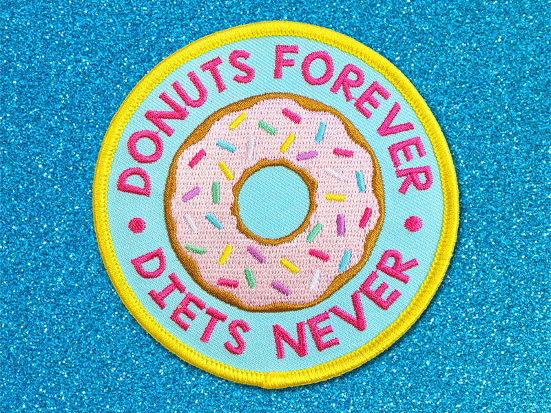 Donuts Forever Patch candy doll club patches patchgame girl gang girl power diets sweet cake sprinkles pink donuts donut