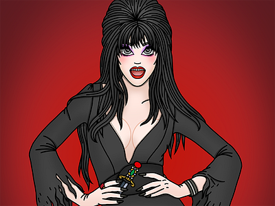 Elvira 80s elvira fanart goth gothic mistress of darkness movie