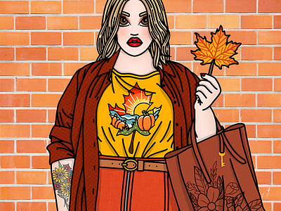 Cosy Autumn autumn candy doll club fall fashion fashion illustration fashion illustrator tattoos