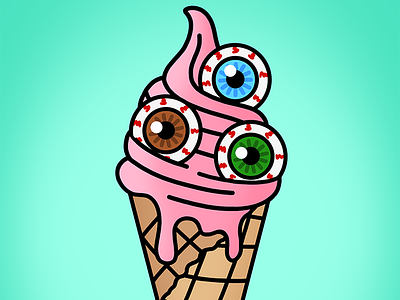 Eye-Scream creepy eyeball halloween ice cream ice cream cone soft serve spooky