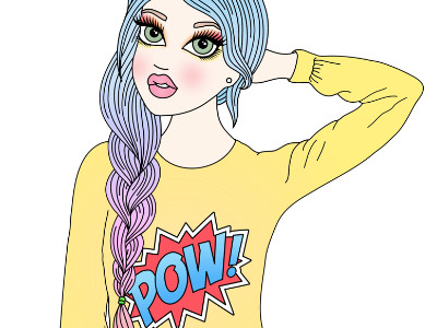 POW! candy girly grunge pastel pop art